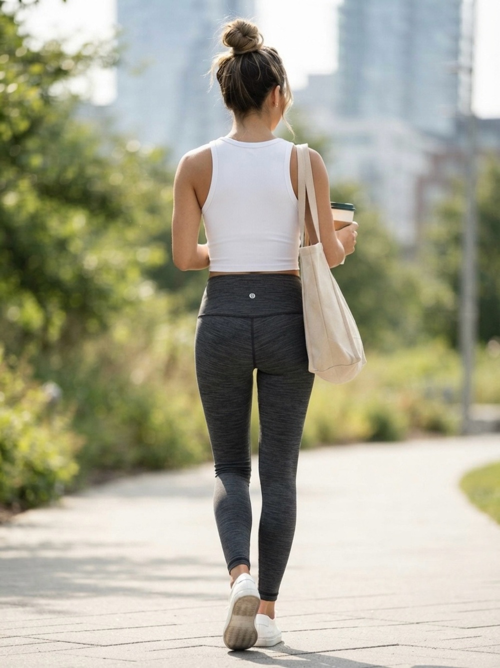 Lululemon Align High-Rise Charcoal Space Dye Leggings Grey Yoga Pants Size 6
